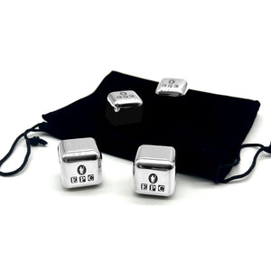 Set di cubetti di ghiaccio in acciaio inox per Whisky, Vino, Gin, Rum e altro ancora.