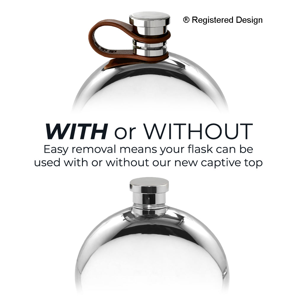 Fiaschetta d'anca in peltro da 4 once