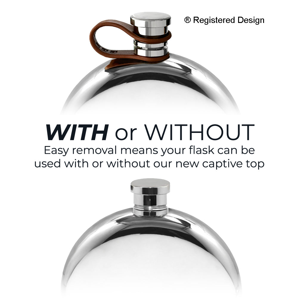 Fiaschetta d'anca in peltro da 4 once