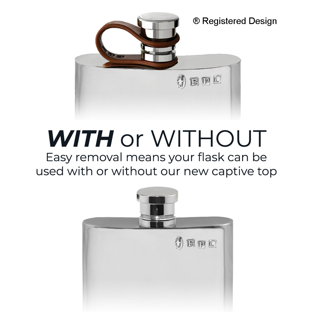 Fiaschetta d'anca in peltro da 4 once