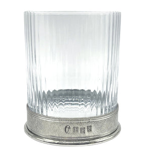 Legacy 11oz Pewter Ribbed Whisky Glass Tumbler