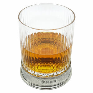 Legacy 11oz Pewter Ribbed Whisky Glass Tumbler