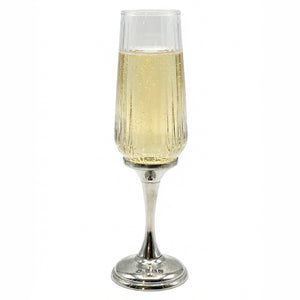 Legacy Pewter Ribbed Champagne Glass
