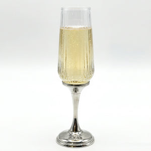 Legacy Pewter Ribbed Champagne Glass