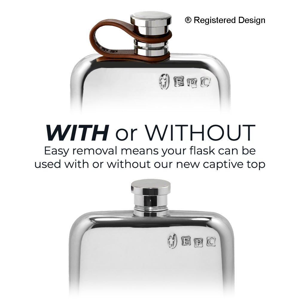 Fiaschetta d'anca in peltro da 4 once