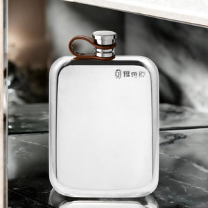 6oz Flexi Cap Plain Purse Hip Flask Pewter