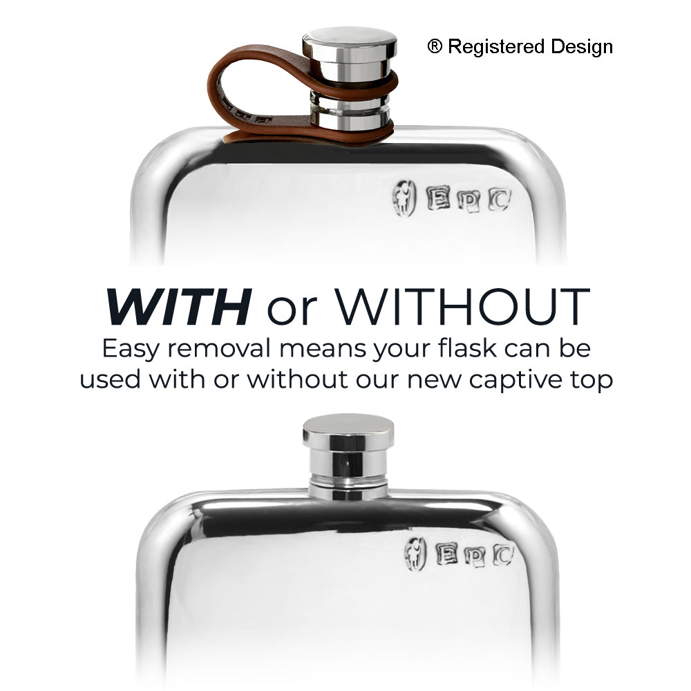 Flasque de poche 4oz en étain uni