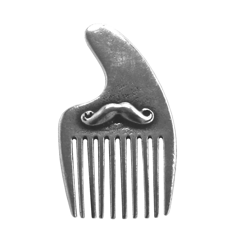 5cm Miniature Beard &amp; Moustache Comb with Moustache Design