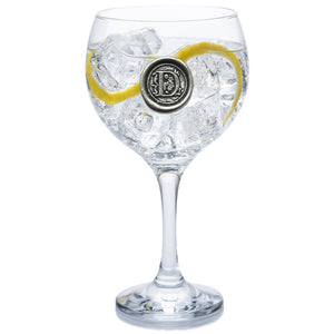 Monogramm Gin Glas personalisiertes Geschenk mit Zinn Initial