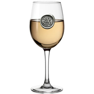 Monogramm Weinglas personalisiertes Geschenk mit Zinn Initial
