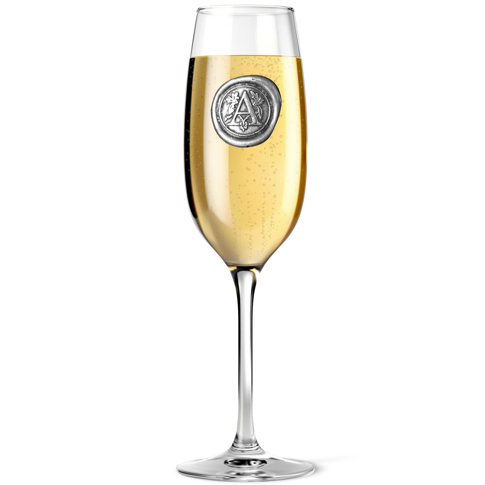 Luxury Champagne Gift Set Includes Bottle, Personalised Champagne Flute, Pewter Bottle Coaster, Pewter Champagne Sealer &amp; Pewter Coaster