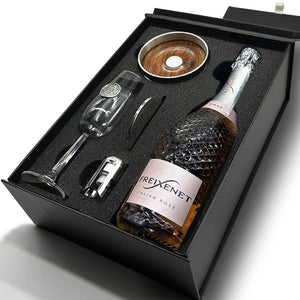 Luxury Prosecco Gift Set Includes Bottle, Personalised Flute, Pewter Bottle Coaster, Pewter Bottle Sealer & Pewter Coaster