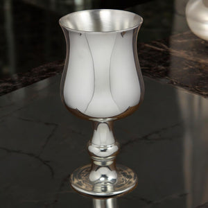 Small Traditional Pewter Wine or Port Goblet