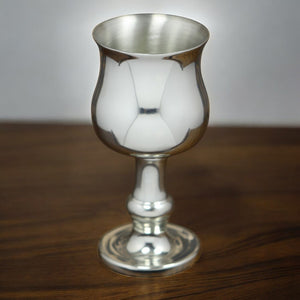 Large Traditional Pewter Wine or Port Goblet