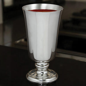Large Traditional Pilsner Style Wine or Port Pewter Goblet