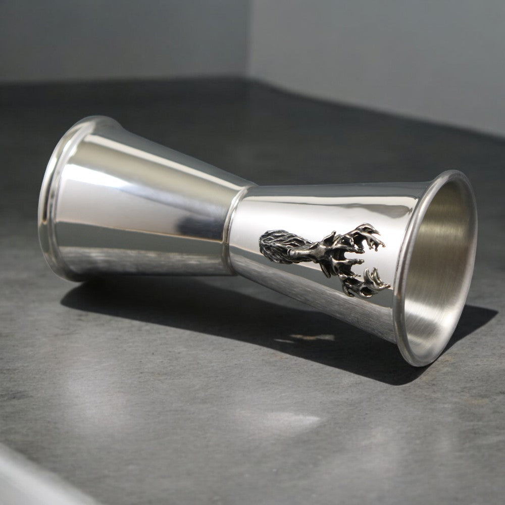 Stag Head Spirit Double Shot Pewter Bar Measure