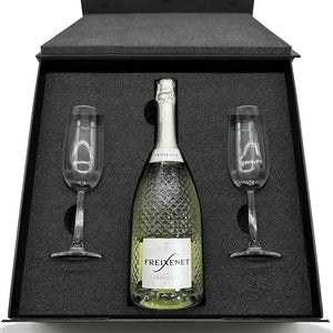 Luxury Prosecco Gift Set Includes Bottle & 2 Flutes