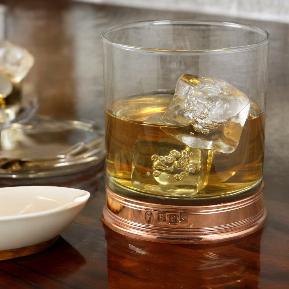 Bicchiere di vetro per whisky 11oz Copper Pewter Rose
