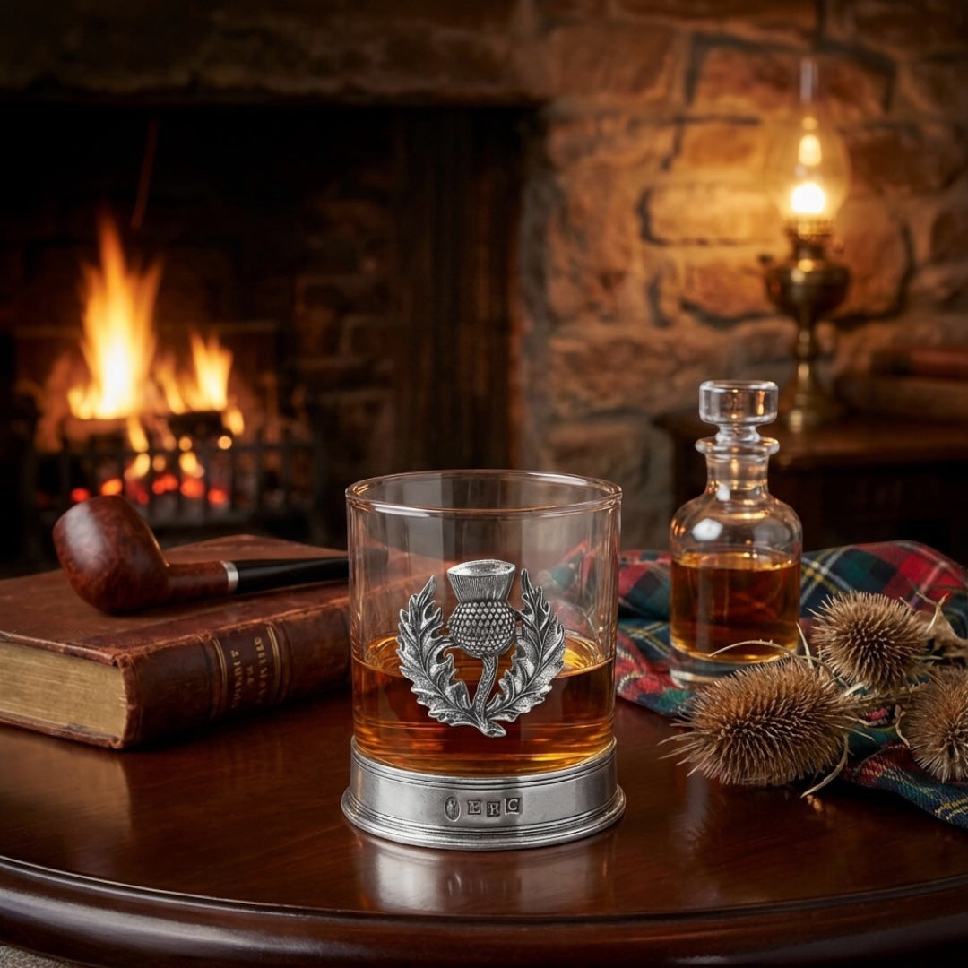 11oz Schottische Distel Zinn Whisky Glas Becher