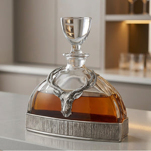 Majestic Hirsch Kristall &amp; Zinn Whisky Dekanter