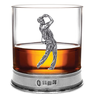 Gobelet à whisky en verre 11oz Golf Pewter