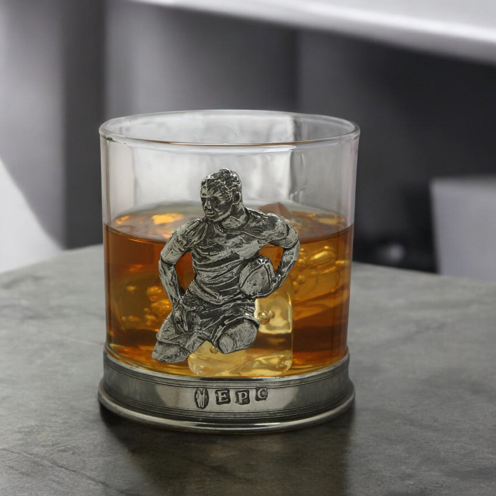 11oz Rugby Pewter Whisky Glass Tumbler