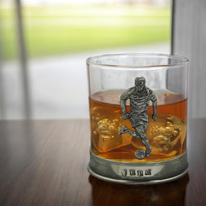 11oz Football Pewter Whisky Glass Tumbler