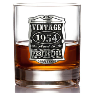 Regalo per il 70° compleanno o anniversario 1952 Vintage Years Pewter Whisky Glass Tumbler