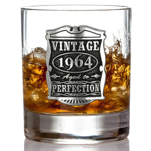 Cadeau de 60ème anniversaire 1962 Vintage Years Pewter Whisky Glass Tumbler