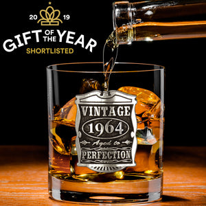 Cadeau de 60ème anniversaire 1962 Vintage Years Pewter Whisky Glass Tumbler