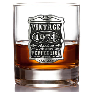 50. Geburtstag oder Jahrestag Geschenk 1972 Vintage Jahre Zinn Whisky Glas Tumbler