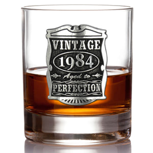 40. Geburtstag oder Jahrestag Geschenk 1982 Vintage Jahre Zinn Whisky Glas Tumbler