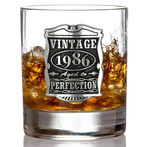 40. Geburtstag oder Jahrestag Geschenk 1982 Vintage Jahre Zinn Whisky Glas Tumbler