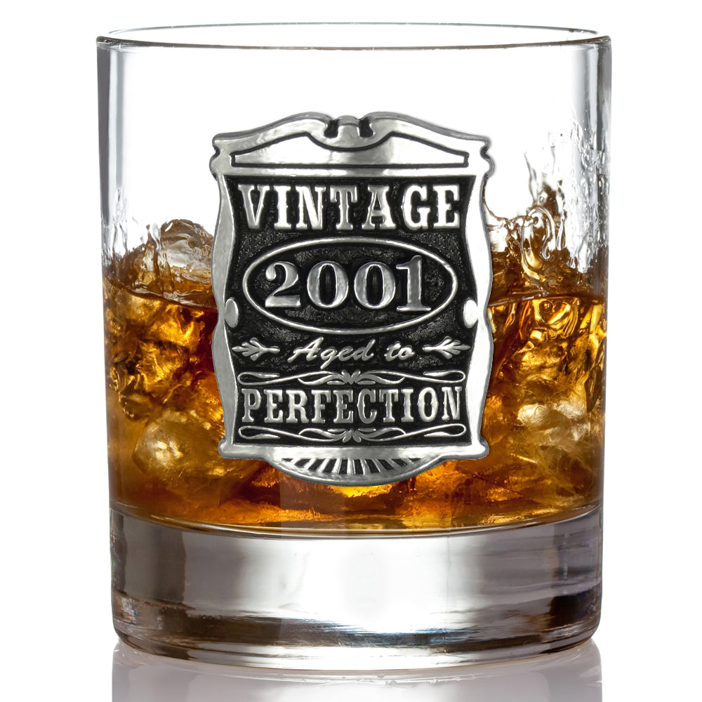 Cadeau pour 25ème Anniversaire 1997 Vintage Years Pewter Whisky Glass Tumbler