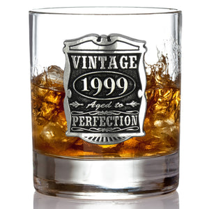 25. Geburtstag oder Jahrestag Geschenk 1997 Vintage Jahre Zinn Whisky Glas Tumbler