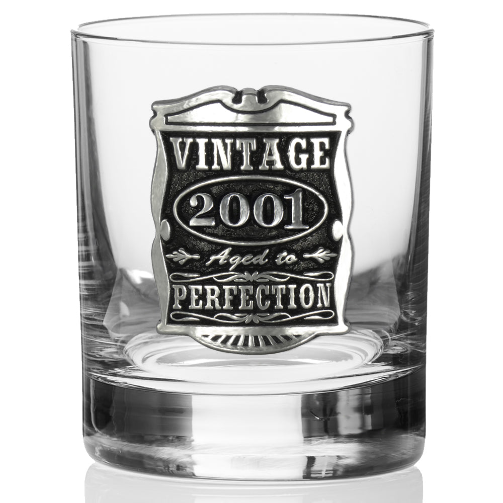 Cadeau pour 25ème Anniversaire 1997 Vintage Years Pewter Whisky Glass Tumbler