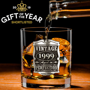 Cadeau pour 25ème Anniversaire 1997 Vintage Years Pewter Whisky Glass Tumbler