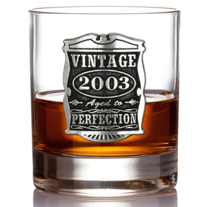 Cadeau d'anniversaire 21 ans 2001 Vintage Years Pewter Whisky Glass Tumbler