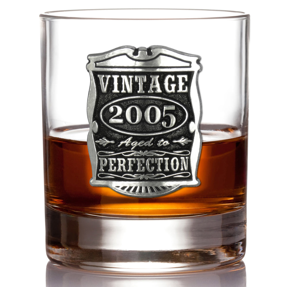 Cadeau d'anniversaire 21 ans 2001 Vintage Years Pewter Whisky Glass Tumbler