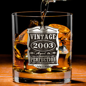 Cadeau d'anniversaire 21 ans 2001 Vintage Years Pewter Whisky Glass Tumbler