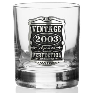 21st Birthday Gift 2003 Vintage Years Pewter Whisky Glass Tumbler