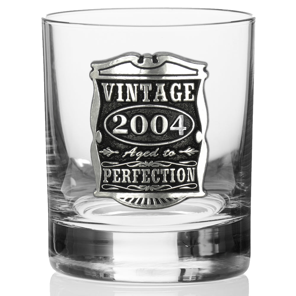 21st Birthday Gift 2004 Vintage Years Pewter Whisky Glass Tumbler
