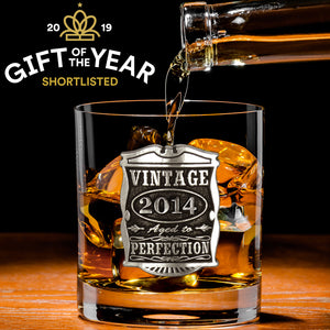 10th Anniversary Gift 2014 Vintage Years Pewter Whisky Glass Tumbler