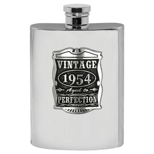 Regalo per il 70° compleanno o anniversario 1952 Vintage Years Pewter Hip Flask