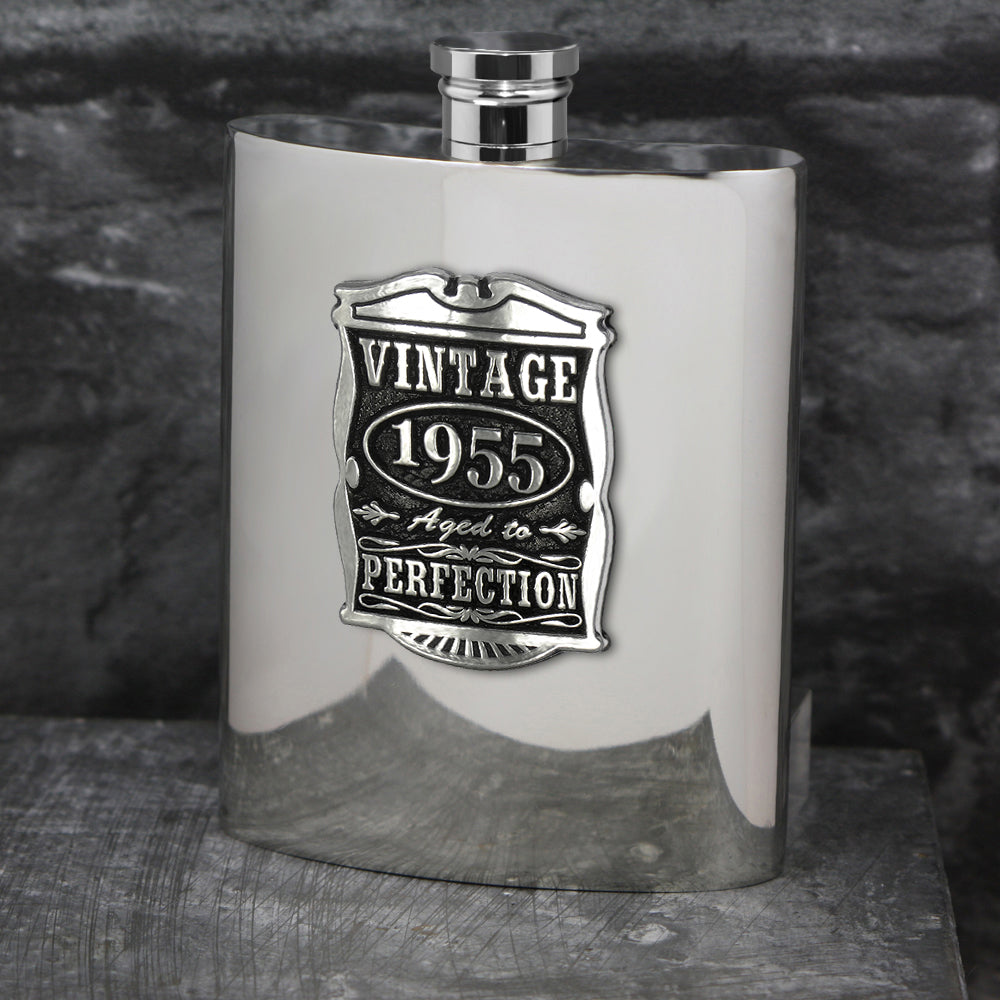 Regalo per il 70° compleanno o anniversario 1952 Vintage Years Pewter Hip Flask