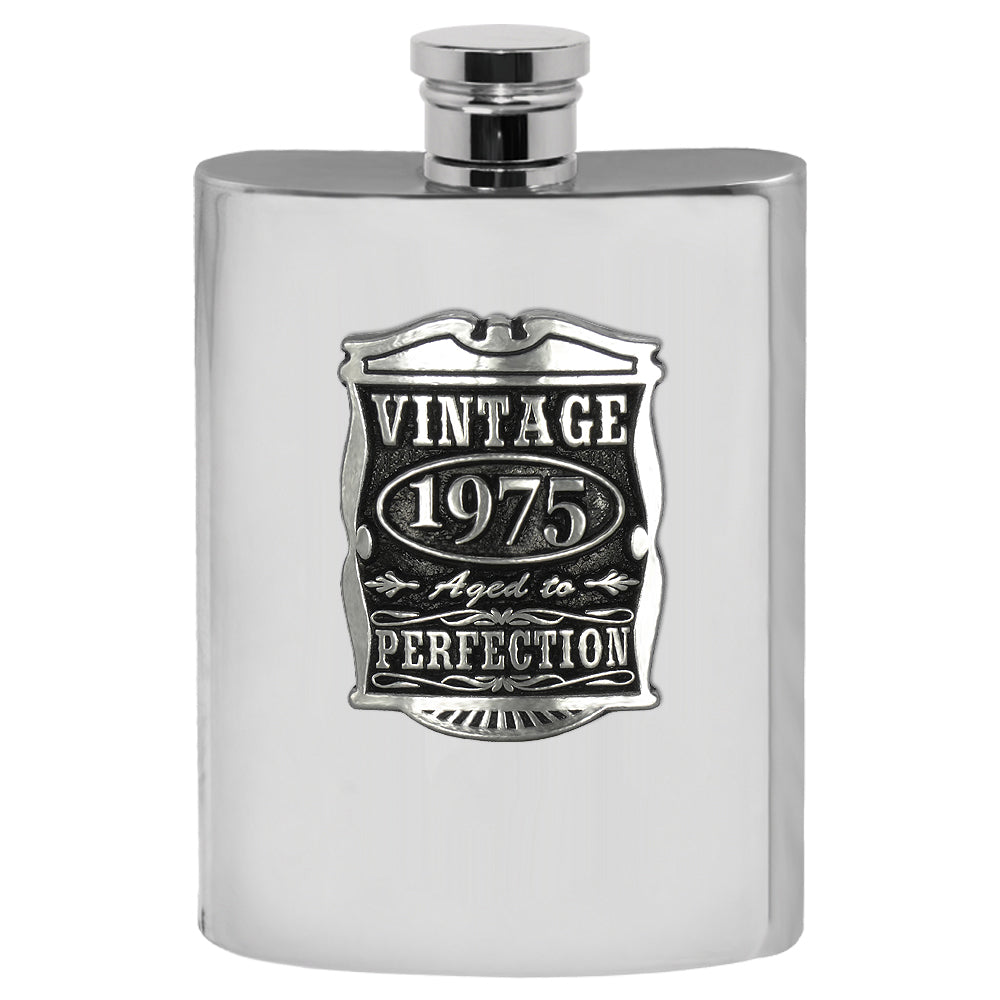 50° compleanno o anniversario regalo 1972 Vintage Years Pewter Hip Flask