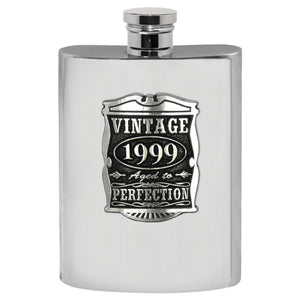 Cadeau de 25e anniversaire ou de 25 ans 1997 Vintage Years Pewter Hip Flask