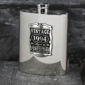 30° Compleanno o Anniversario regalo 1992 Vintage Years Pewter Hip Flask