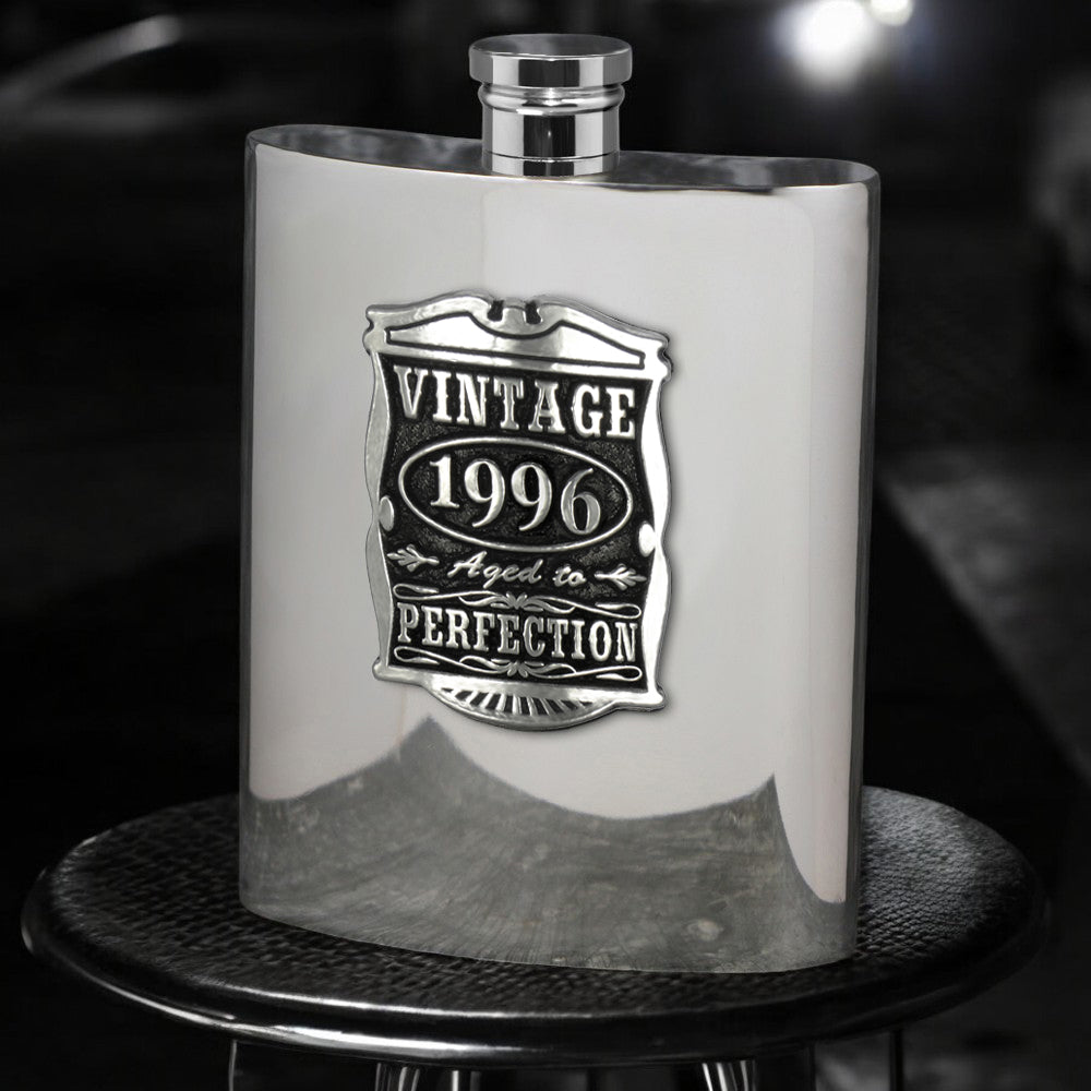 Cadeau de 30ème anniversaire ou de naissance 1992 Vintage Years Pewter Hip Flask