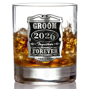 11oz Wedding Groom Pewter Whisky Glass Tumbler 2026